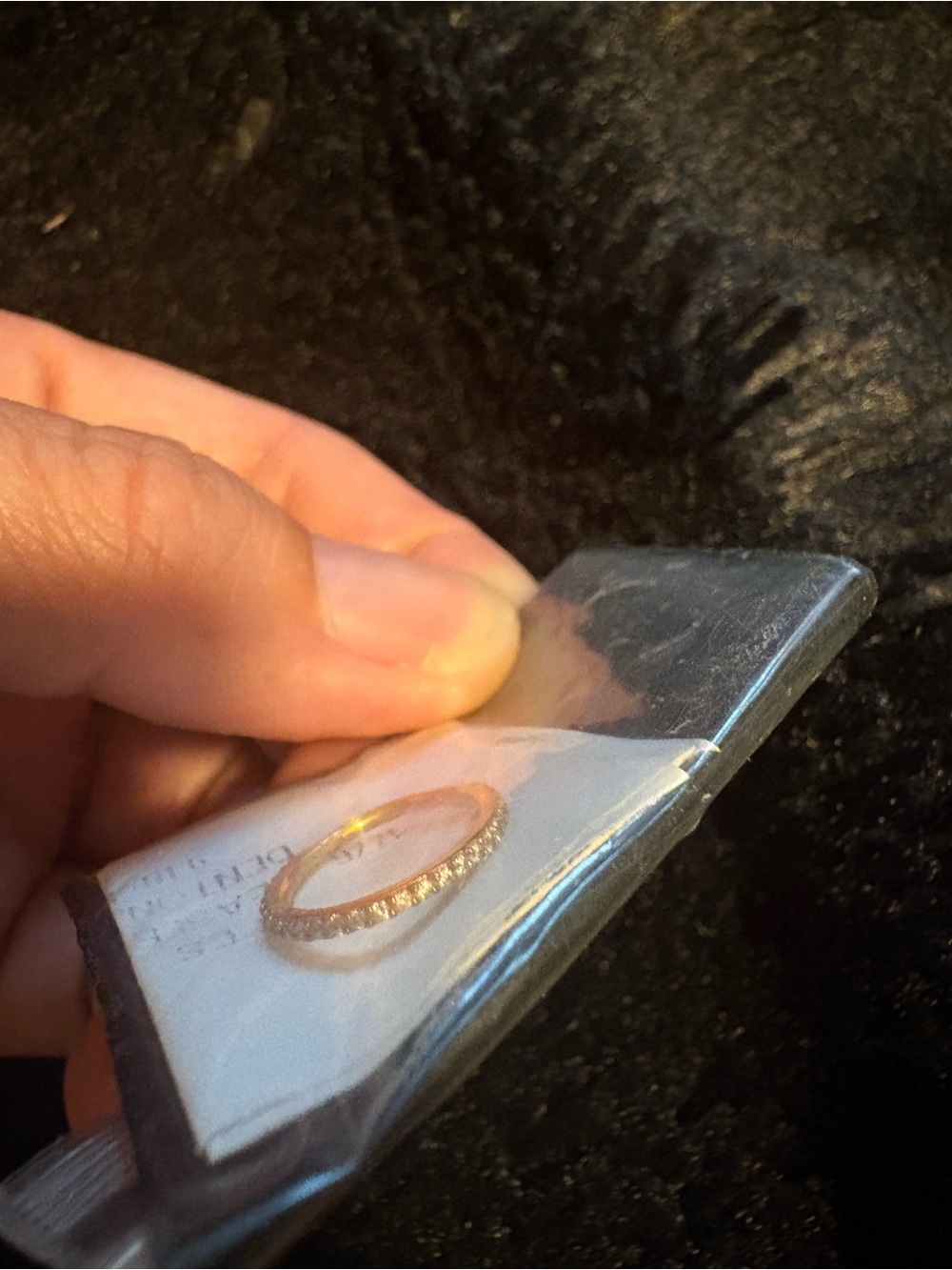 Elegant Gold-Tone Pave Crystal Septum Clicker Ring